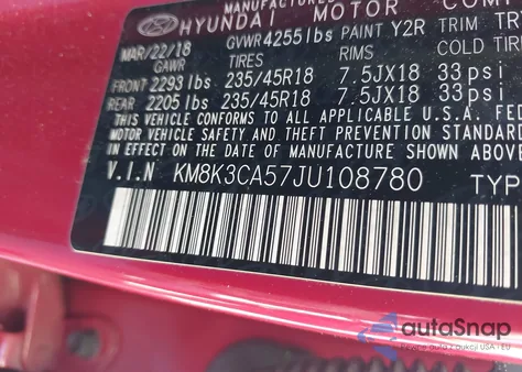 2018 Hyundai Kona Limited from USA, damaged, VIN KM8K3CA57JU108780